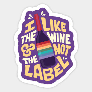 I like the wine Sticker